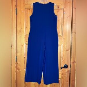NINE WEST NAVY BLUE V-NECK SLEEVELESS WIDE LEG JUMPSUIT - SIZE M
